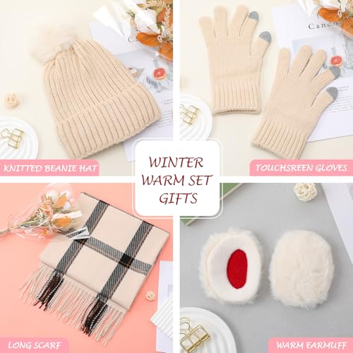 Patelai 11 Pcs Christmas Gift Basket Set for Women – Beige