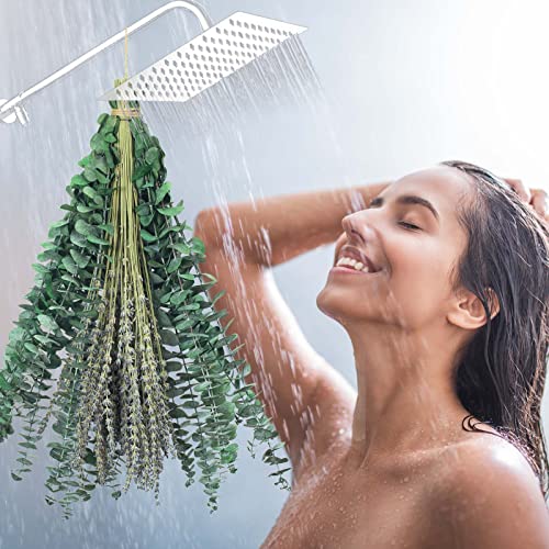 Dried Eucalyptus Stems & Lavender Flower Bundles for Shower, 17 Inch (2 Pack)