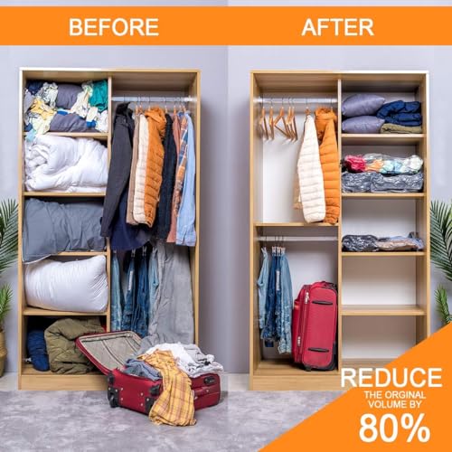 GONGSHI Vacuum Storage Bags for Clothing & Travel with Electric Pump 24-Piece Set