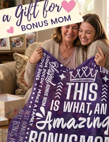 Amazing Bonus Mom Stepmom Gifts Soft Throw Blanket 60x80 Inches - Huglanket