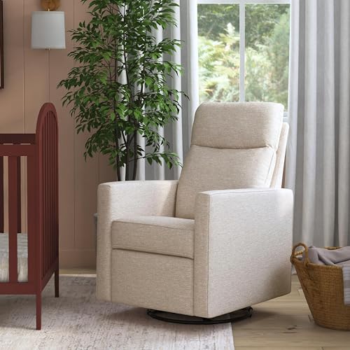 Pillowback Swivel Glider Nursery Chair - 360 Degree Rocking Recliner