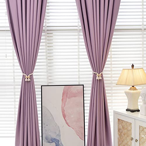 Magnetic Curtain Tiebacks - 2 Pack Boho Cotton Rope Holdbacks