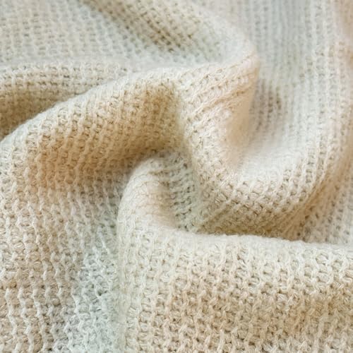 Grey Knit Bed Runner with Tassels (102 x 24 In) for King & Queen Beds