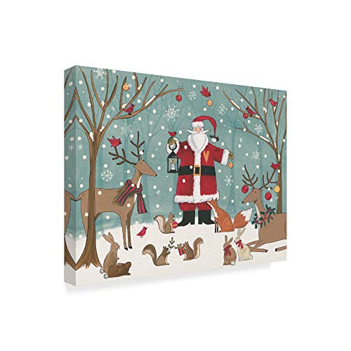 Trademark Fine Art Woodland Christmas Vi Canvas Wall Art 35"L x 35"W