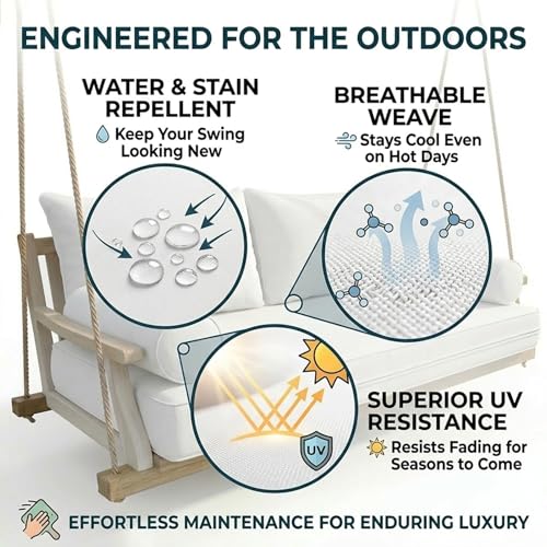 Outdoor Daybed Cushion Cover Set, Water-Resistant Twin Size