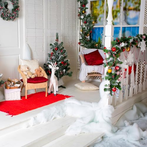 Artificial Snow Blanket Rolls (3-Pack, 3x8 ft) - White Fake Snow Decor