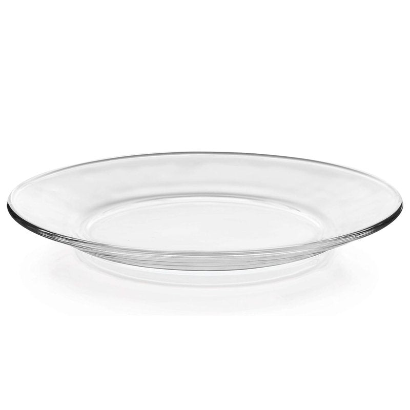 Red Pomegranate ELEMENT Set of 2 Glass Dinner Plates, 10.5"