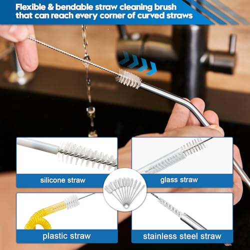14-Piece Bottle Brush Cleaner Set for Water Bottles, Cups & Straws