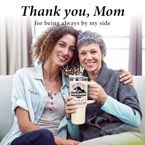 Mom 01 40oz Stainless Steel Coffee Tumbler - Perfect Gift for Mom from Daughter & Son