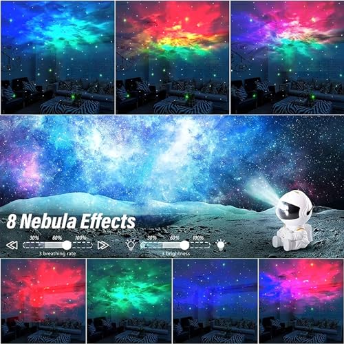 Astronaut Galaxy Star Projector with Remote, 8 Nebula Modes & 360 Rotation