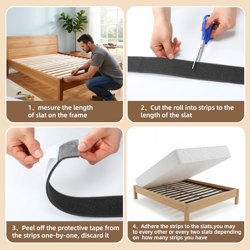 2 Inch x 30 Feet Mattress Non-Slip Gripper Strips for Beds