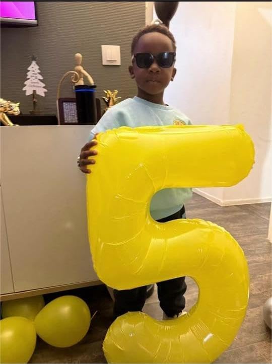 Yellow 7 Balloon | 40-Inch Number Balloon for 7th Birthday Decorations - Perfect for Girls & Women
