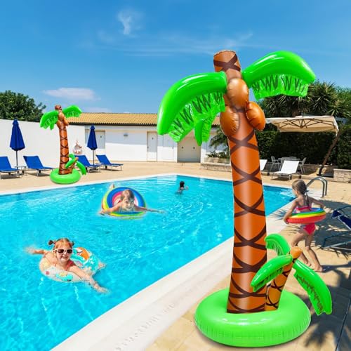 5.5ft Inflatable Palm Trees (2 Pack) - Hawaiian Luau Party Decorations