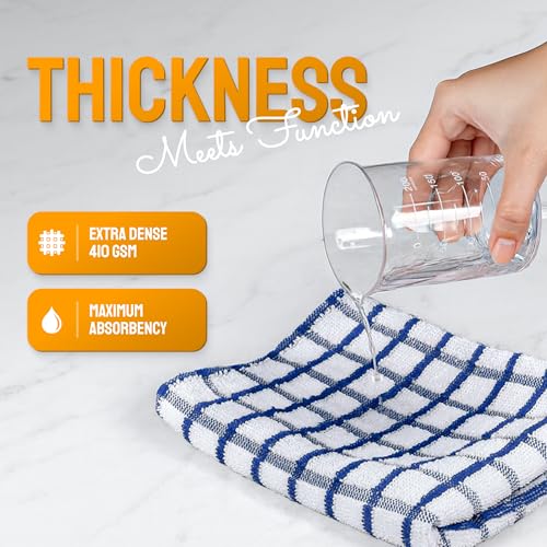 100% Cotton Kitchen Dish Towels, 16x26 Inch, 8 Pack - Ultra Absorbent