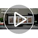8x24 Collage Picture Frame with Mat for Five 4x6 Photos - Black Wall Frame