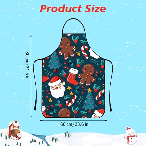 Christmas Apron for Men Women Kids Baking Cooking Holiday Party Gift