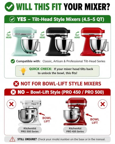 Bamboo Mixer Slider Tray for 4.5-5 Quart Tilt-Head Stand Mixers
