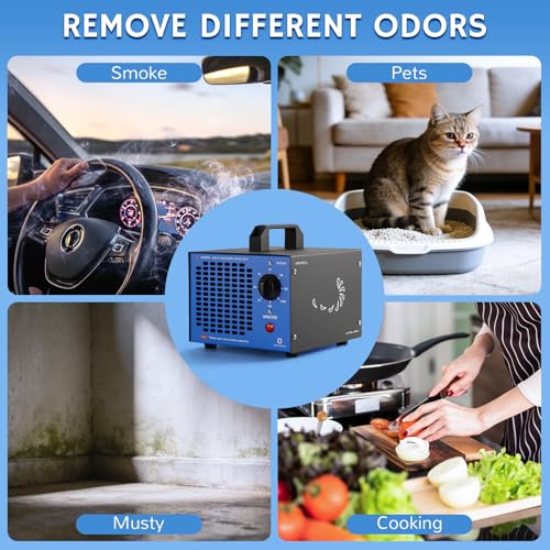 High Capacity Ozone Generator 2000 Sq Ft Air Purifier and Odor Eliminator