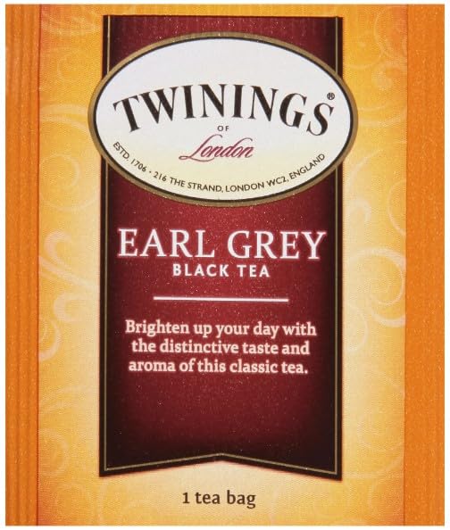 Twinings Earl Grey Tea Bags - Caffeinated Black Tea with Citrus & Bergamot Flavor | 20 Count (Pack of 6)