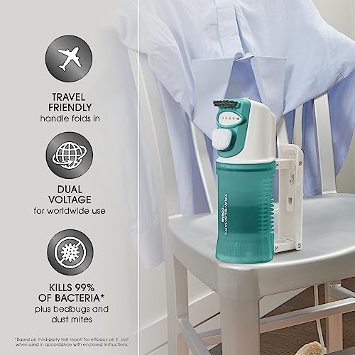 Conair Travel Steamer for Clothes - Mini Portable Fabric Steamer, Dual Voltage, Green