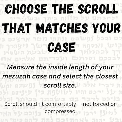 3-Pack Decorative Mezuzah Scrolls, 82mm Non-Kosher Hebrew Calligraphy