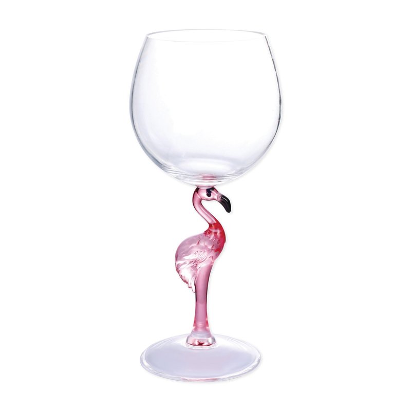 Supreme Housewares Flamingo Stem Wine Glasses, Pink Flamingo-Shaped Reusable Shatterproof Acrylic Glass for Red or White Wine, Poolside, Outdoors, Parties, 20 oz, Set of 2