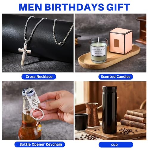 Afarnook Navy Blue 13-Piece Men's Birthday Gift Basket Set for Christmas