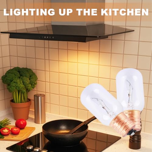 E17 Microwave Light Bulb 125V 30W - 2 Pack for Range Ovens