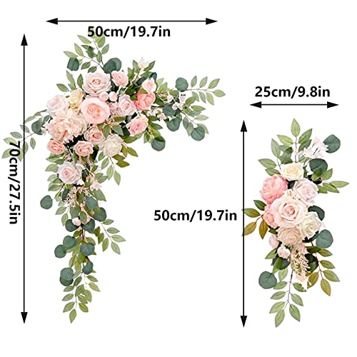 Artificial Wedding Arch Flower Swag Set - Silk Peony Eucalyptus Garland
