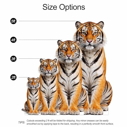 Life Size Tiger Cutout 4 ft Animal Themed Party Decoration