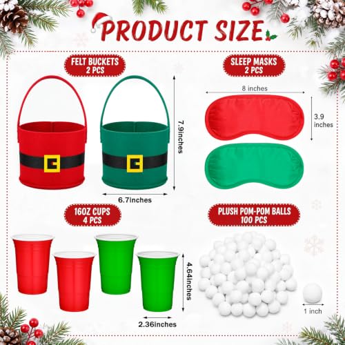 FoldTier Christmas Snowball Blind Challenge Game Set – 108 Pcs
