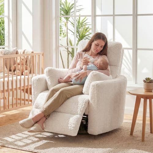 Power Swivel Glider Recliner with USB Charging and Night Light