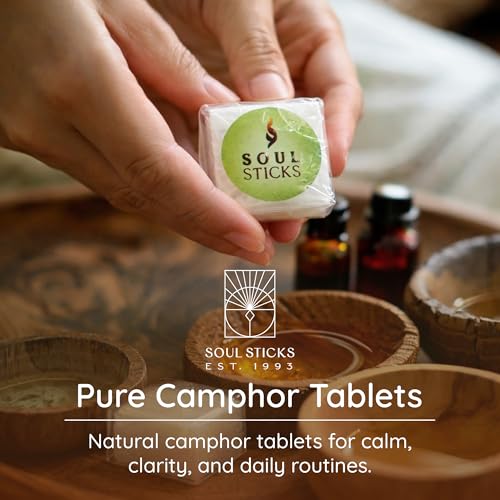 Natural Camphor Tablets for Aromatherapy and Puja Rituals, 150g
