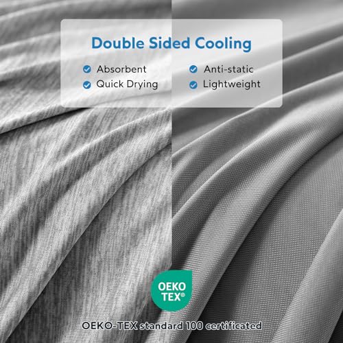 HOMFINE Dual-Sided Cooling Blanket for Hot Sleepers - Twin 60"x80", Grey