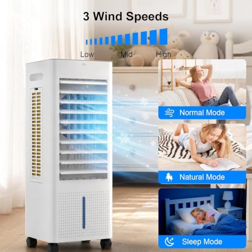 3-in-1 Evaporative Air Cooler with 8L Water Tank and Remote