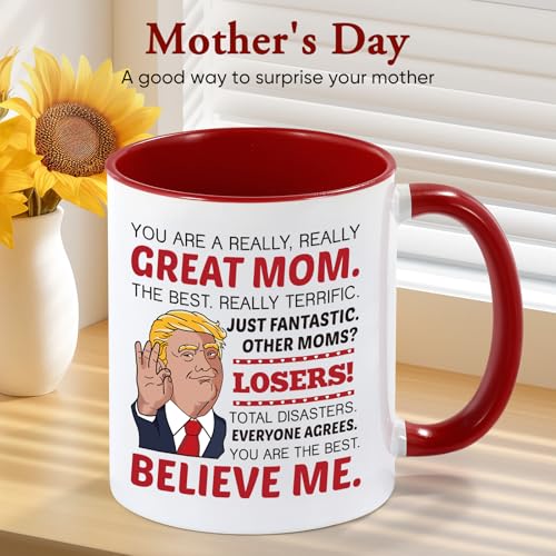 Benjika Mother's Day Gift Mug - You Are A Really Really Great Mom - Humorous Ceramic Coffee Mug for Mom - Mom, Grandma, Wife - 11oz