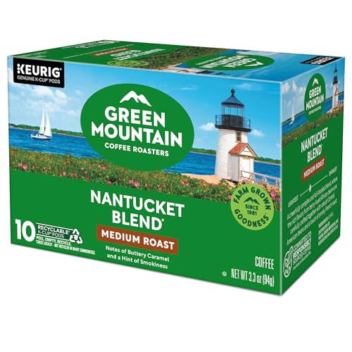 Green Mountain Coffee Roasters Nantucket Blend, Keurig Single Serve K-Cup Pods, Medium Roast Coffee, 60 Count, (6 Packs of 10)