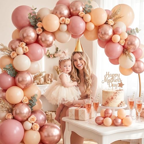 Togvu Retro Blush Pink Balloons 60 Pack 12 Inch Latex Party Balloons
