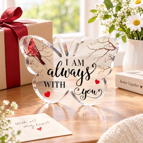 Yalikop I Am Red Cardinal Memorial Gift 5.9 x 0.6 Inches - Sympathy Keepsake