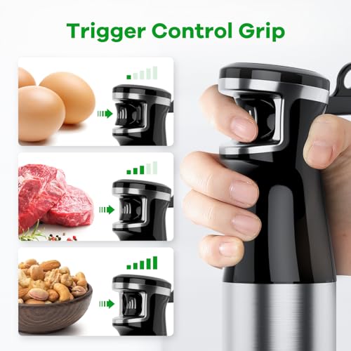 1100W Immersion Hand Blender Set - 5-in-1 Variable Speed Stick Mixer