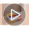 3-Layer Stackable Toy Storage Organizer with Building Plate Lid - Green