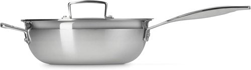 Le Creuset Stainless Steel Chef's Pan - Classic 3-Ply Design, 3.5 Quart Capacity