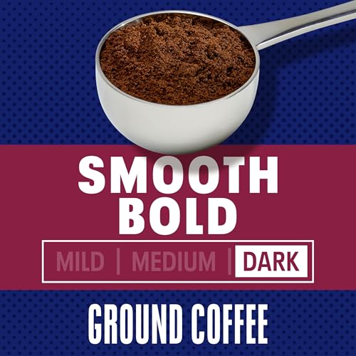 Maxwell House Dark Roast Ground Coffee, Smooth & Bold, 26.7 oz Canister
