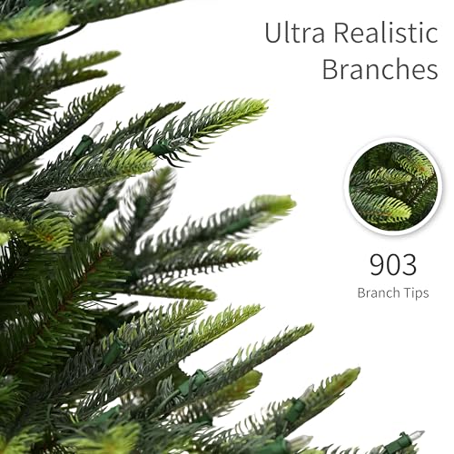 6.5ft Pre-Lit Aspen Fir Artificial Christmas Tree with 500 Clear Lights
