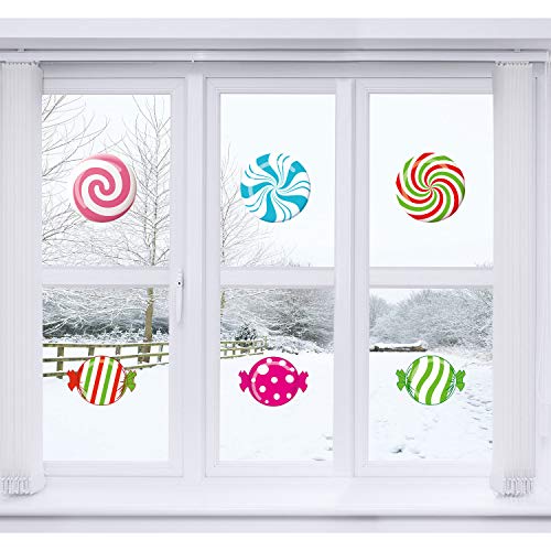Blulu 40 Pieces Christmas Candy Cutouts Set with Adhesive Dots for Bulletin Boards