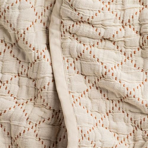 King/California King Cotton Bedspread - Dune Diamond Stitch Quilt