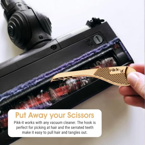 Pikk-it Vacuum & Hair Brush Cleaner Tool - Tangle & Hair Removal, Model 1