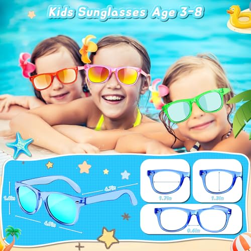 GKTZ Kids Neon Sunglasses 16-Pack UV400 Party Favors