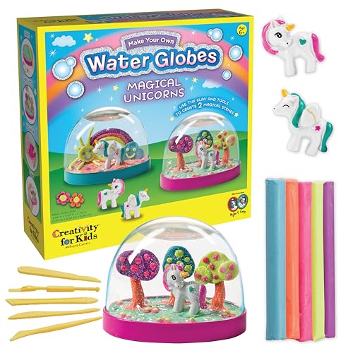 DIY Unicorn Snow Globe Craft Kit for Kids - Make 2 Magical Water Globes