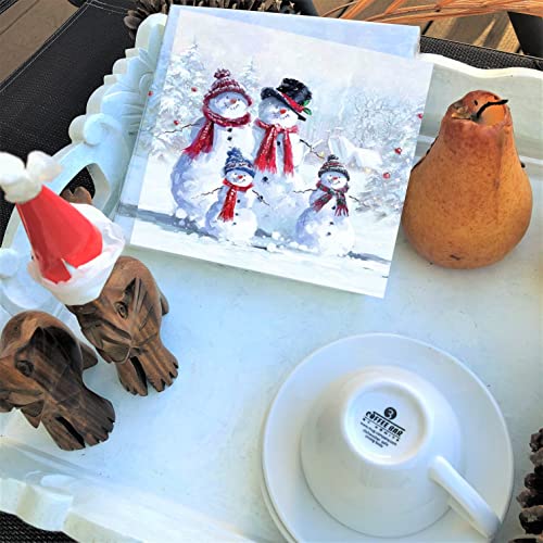 Christmas Napkins 20-Pack 13x13 Inches Snowman Holiday Party Decor